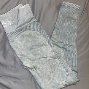 PINK, sage green leggings, size xs